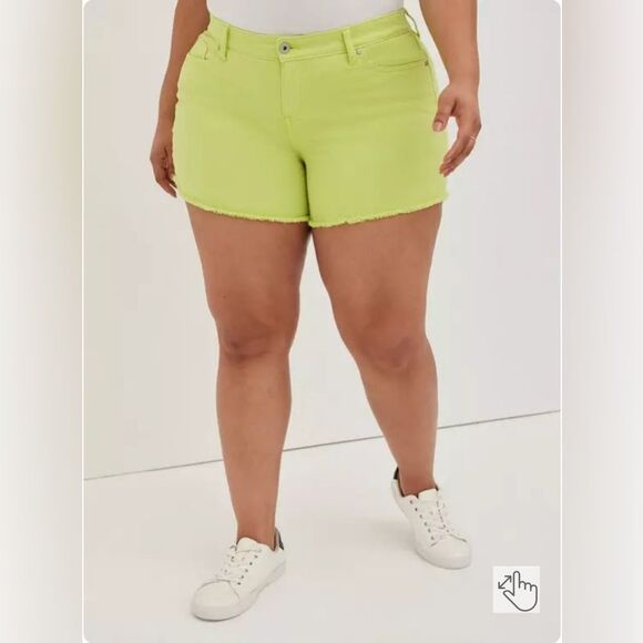 Torrid 5" High-Rise Midi Vintage Stretch Neon Shortie Shorts - Picture 15 of 15